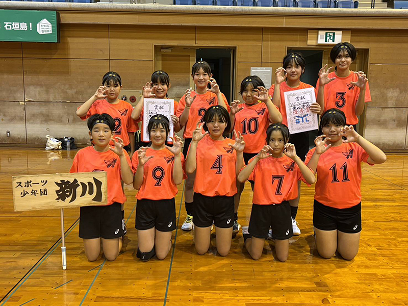 女子Aクラスの部準優勝:スポーツ少年団新川 女子Aクラスの部準優勝:スポーツ少年団新川